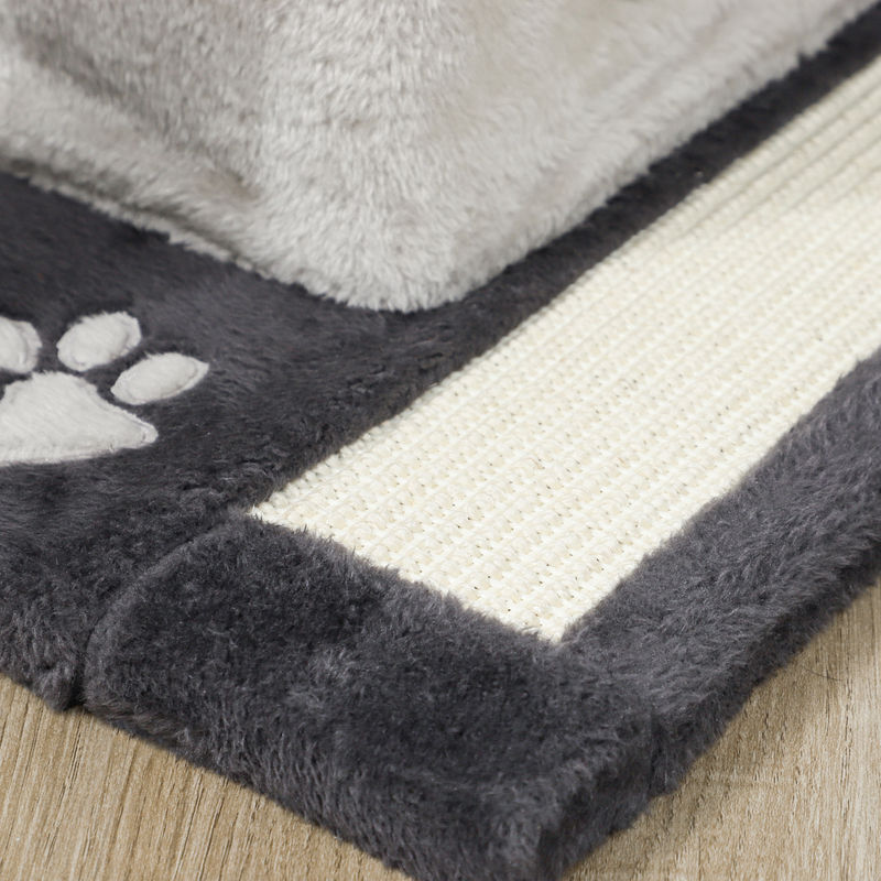 Árbol Rascador PawHut De 85 Cm Para Gatos – Torre Con Cueva, Plataforma, Dos Bolas Colgantes Y Postes De Sisal, Para Gatos De Hasta 5 Kg
