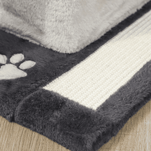 PawHut Arranhador para Gatos com Altura de 85 cm Torre de Escalada com Plataformas Caverna Postes Arranhadores Tapete de Sisal e Bolas Cinzento Claro e Preto