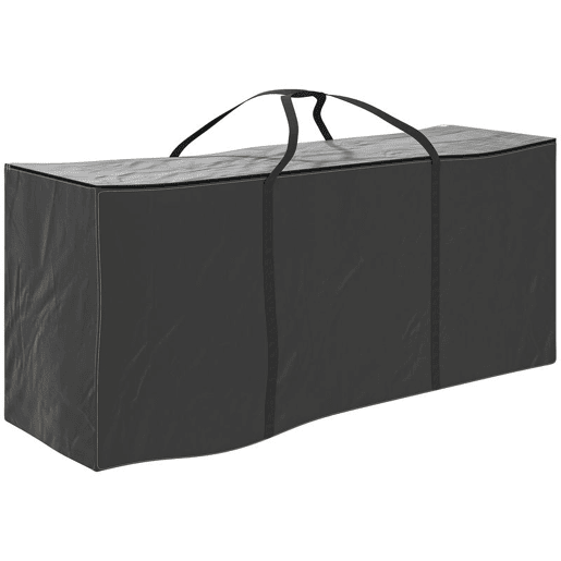 Outsunny Bolsa de Armazenamento para Almofadas de Jardim Impermeável, Bolsa de Armazenamento para Árvore de Natal, Oxford 600D Resistente com Alças, Capa para Almofadas de Exterior, 175x55x75 cm, Preto