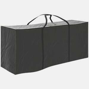 Outsunny Bolsa de Armazenamento para Almofadas de Jardim Impermeável, Bolsa de Armazenamento para Árvore de Natal, Oxford 600D Resistente com Alças, Capa para Almofadas de Exterior, 175x55x75 cm, Preto