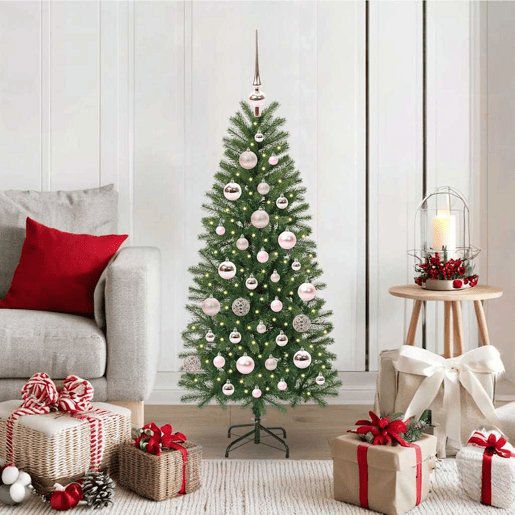 Árvore de Natal - Pinheiro de Natal Artificial com 150 LEDs Verde 120 cm PE e PVC