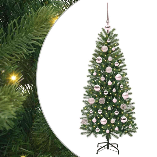 Árvore de Natal - Pinheiro de Natal Artificial com 150 LEDs Verde 120 cm PE e PVC