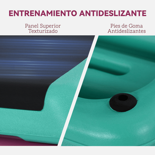 HOMCOM Step para Fitness Antiderrapante Altura Regulável 3 Níveis de 101520 cm Carga 150 kg para Exercício em Casa Ginásio 110x40x20 cm Multicolor