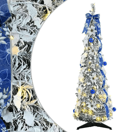 Árvore de Natal - Pinheiro de Natal Artificial com 50 LEDs Verde 120 cm PVC