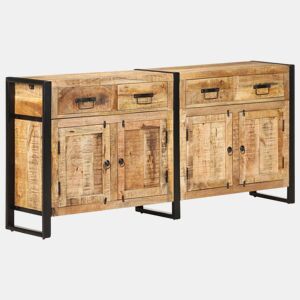 Buffet aparador cômoda armário unidade de armazenamento organizador cozinha sala sala 172 x 35 x 80 cm madeira de mangueira maciça marrom 02_0029558