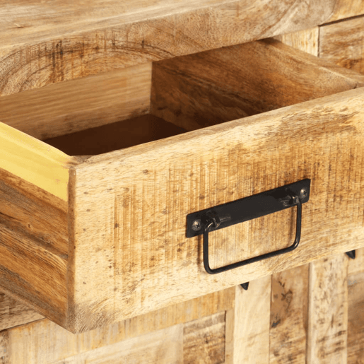 Buffet aparador cômoda armário unidade de armazenamento organizador cozinha sala sala 172 x 35 x 80 cm madeira de mangueira maciça marrom 02_0029558