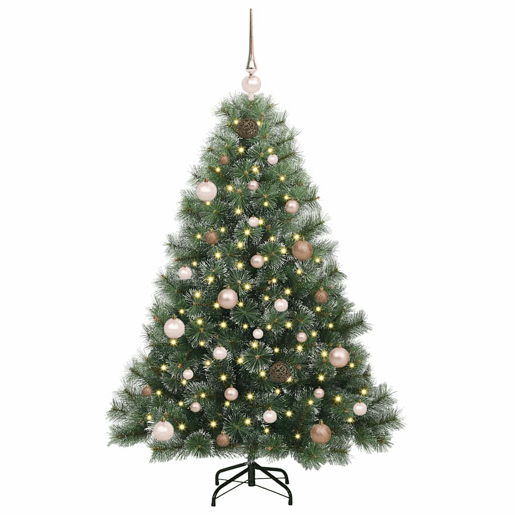 Árvore de Natal - Pinheiro de Natal Artificial com 150 LEDs Verde 150 cm PE e PVC