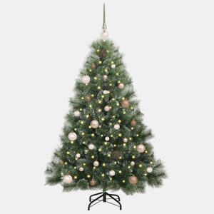 Árvore de Natal - Pinheiro de Natal Artificial com 150 LEDs Verde 150 cm PE e PVC