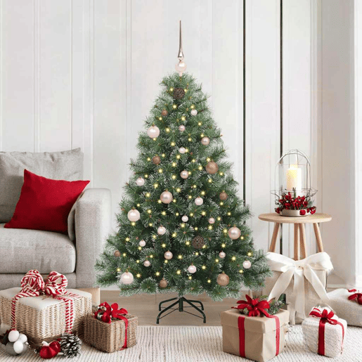 Árvore de Natal - Pinheiro de Natal Artificial com 150 LEDs Verde 150 cm PE e PVC