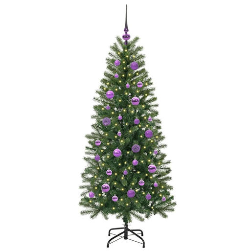Árvore de Natal - Pinheiro de Natal Artificial com 150 LEDs Verde 150 cm PE e PVC