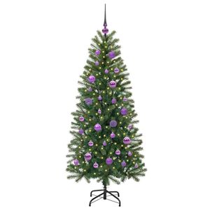 Árvore de Natal - Pinheiro de Natal Artificial com 150 LEDs Verde 150 cm PE e PVC