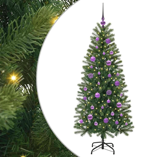 Árvore de Natal - Pinheiro de Natal Artificial com 150 LEDs Verde 150 cm PE e PVC