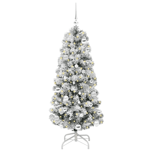Árvore de Natal - Pinheiro de Natal Articulada Artificial Verde e branco 150 cm