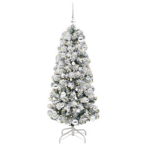 Árvore de Natal - Pinheiro de Natal Articulada Artificial Verde e branco 150 cm