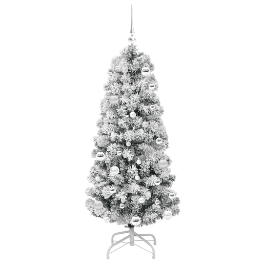 Árvore de Natal - Pinheiro de Natal Articulada Artificial Verde e branco 150 cm