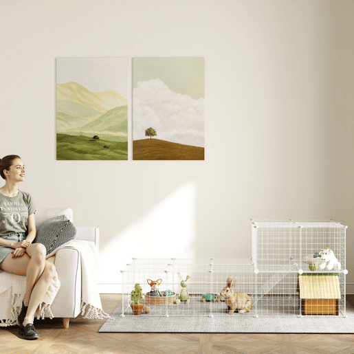 PawHut Recinto de Metal para Animais de Estimação Recinto Metálico com 36 Painéis para Pequenos Animais Desmontável DIY 146x73x73 cm Branco PawHut Recinto de Metal para Animais de Estimação Recinto Metálico com 36 Painéis para Pequenos Animais Desmontável DIY 146x73x73 cm Branco