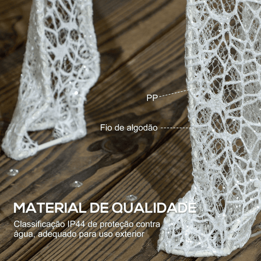 Outsunny Rena com Trenó Luminoso Decoração de Natal com 170 LED Branco Quente Iluminação Natalícia para Interior Exterior e Jardim 50x29x42 cm Multicor Outsunny Rena com Trenó Luminoso Decoração de Natal com 170 LED Branco Quente Iluminação Natalícia para Interior Exterior e Jardim 50x29x42 cm Multicor