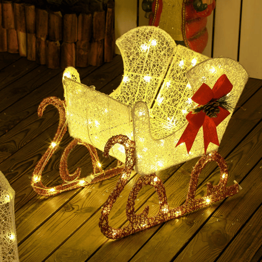 Outsunny Rena com Trenó Luminoso Decoração de Natal com 170 LED Branco Quente Iluminação Natalícia para Interior Exterior e Jardim 50x29x42 cm Multicor Outsunny Rena com Trenó Luminoso Decoração de Natal com 170 LED Branco Quente Iluminação Natalícia para Interior Exterior e Jardim 50x29x42 cm Multicor