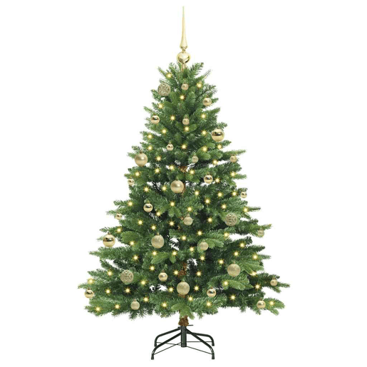 Árvore de Natal - Pinheiro de Natal Artificial com 150 LEDs Verde 150 cm PE e PVC