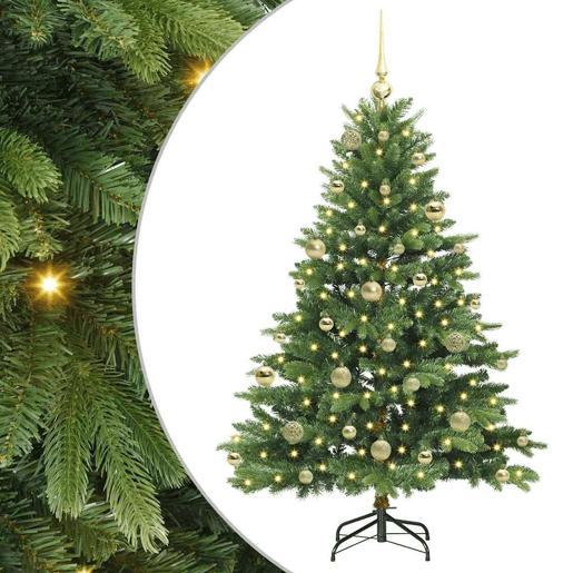 Árvore de Natal - Pinheiro de Natal Artificial com 150 LEDs Verde 150 cm PE e PVC
