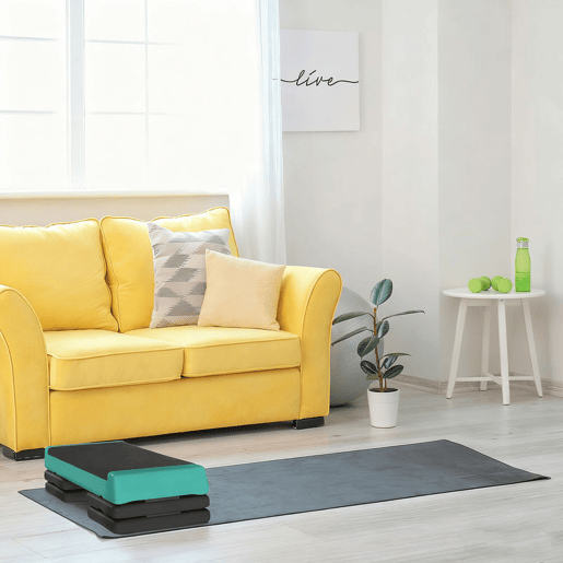 SPORTNOW Step de Aeróbica Step para Fitness Antideslizante Altura Regulável 3 Níveis de 10,515,520,5 cm Capacidade 250 kg para Exercício em Casa Ginásio 77x36x20,5 cm Verde e Preto