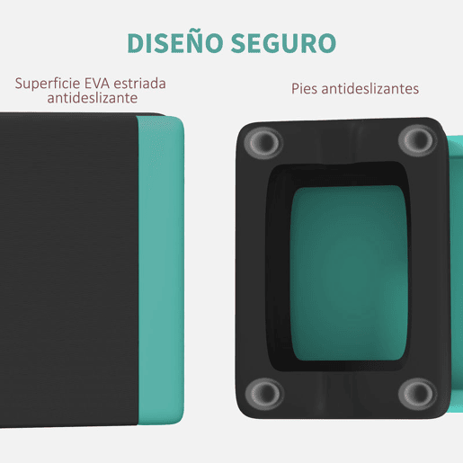 SPORTNOW Step de Aeróbica Step para Fitness Antideslizante Altura Regulável 3 Níveis de 10,515,520,5 cm Capacidade 250 kg para Exercício em Casa Ginásio 77x36x20,5 cm Verde e Preto