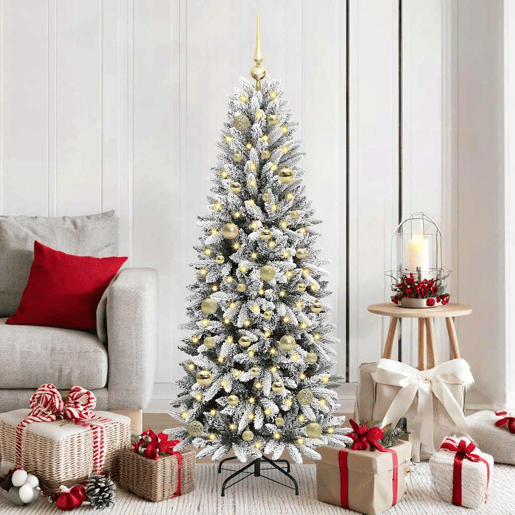 Árvore de Natal - Pinheiro de Natal Artificial com 150 LEDs Branco 63 x 63 x 150 cm