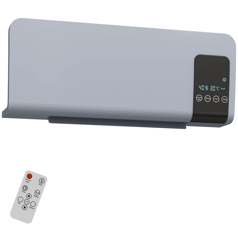 Calentador Eléctrico Pared ABS HOMCOM, hogar - climatización
