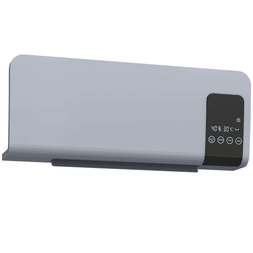HOMCOM Aquecedor Elétrico de Parede 1000W2000W Aquecedor com Ecrã LED Controlo Remoto Termostato Temporizador para Áreas de 15-20 m² 54,5x12x21,5 cm Cinzento HOMCOM Aquecedor Elétrico de Parede 1000W2000W Aquecedor com Ecrã LED Controlo Remoto Termostato Temporizador para Áreas de 15-20 m² 54,5x12x21,5 cm Cinzento