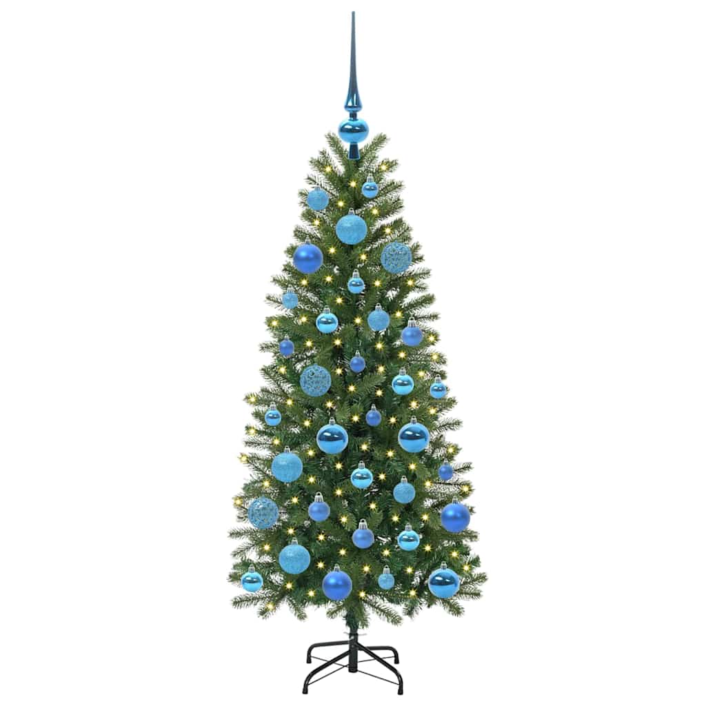 árbol de navidad - árbol navideño artificial con 150 led verde 120 cm pe y pvc