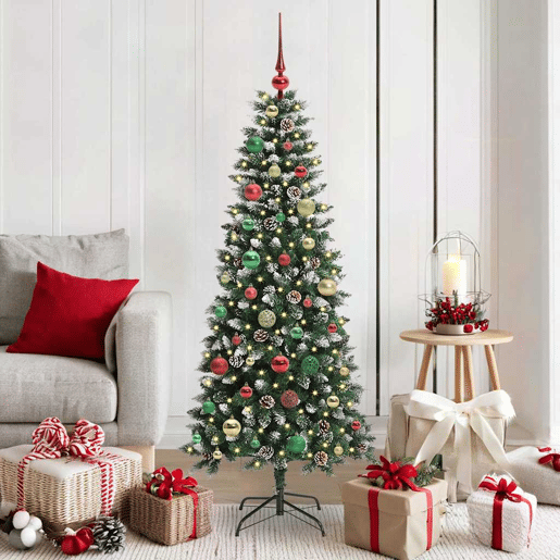 Árvore de Natal - Pinheiro de Natal Artificial com 150 LEDs Verde 66 x 66 x 150 cm