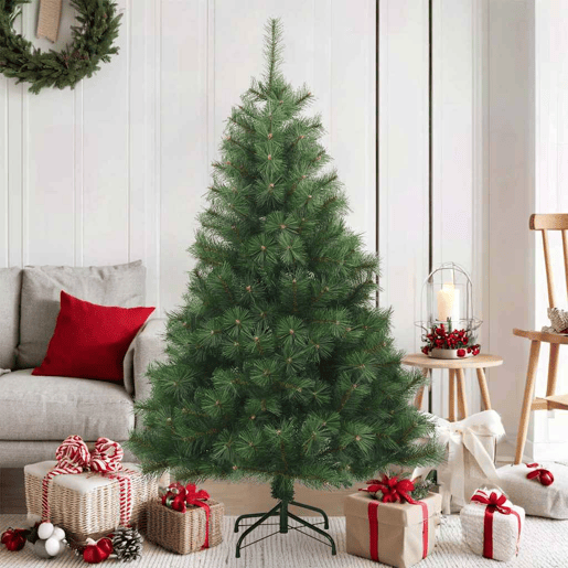 Árvore de Natal - Pinheiro de Natal Articulada Artificial Verde 150 cm PVC, aço