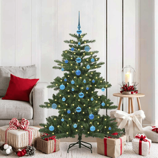 Árvore de Natal - Pinheiro de Natal Articulada Artificial com 150 LEDs 150 cm PVC