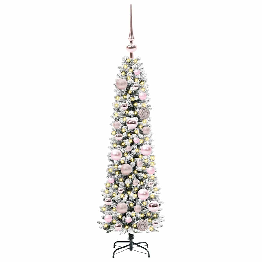 árbol de navidad - árbol navideño artificial con 150 led verde y 120 cm