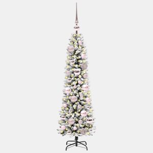 Árvore de Natal - Pinheiro de Natal Artificial com 150 LEDs Verde e branco 120 cm