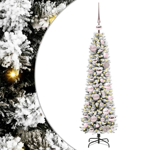 Árvore de Natal - Pinheiro de Natal Artificial com 150 LEDs Verde e branco 120 cm