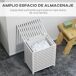 Cesto para Ropa Bambú, Poliéster con Algodón HOMCOM Cesto para Ropa Bambú, Poliéster con Algodón HOMCOM Blanco