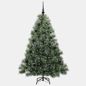 Árvore de Natal - Pinheiro de Natal Artificial com 150 LEDs Verde 150 cm PE e PVC