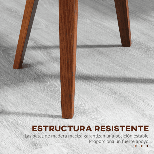 HOMCOM Conjunto de 2 Cadeiras de Jantar Estofadas em Couro Sintético Cadeiras de Cozinha com Assento e Encosto Curvados e Acolchoados Pés de Madeira 53x54x81 cm Preto