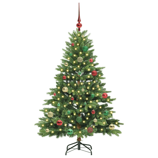Árvore de Natal - Pinheiro de Natal Artificial com 150 LEDs Verde 150 cm PE e PVC
