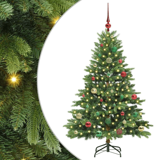Árvore de Natal - Pinheiro de Natal Artificial com 150 LEDs Verde 150 cm PE e PVC