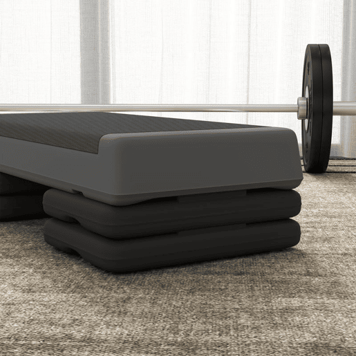 SPORTNOW Step de Aeróbica Step para Fitness Antideslizante Altura Regulável 3 Níveis de 10,515,520,5 cm Capacidade 250 kg para Exercício em Casa Ginásio 77x36x20,5 cm Cinza e Preto SPORTNOW Step de Aeróbica Step para Fitness Antideslizante Altura Regulável 3 Níveis de 10,515,520,5 cm Capacidade 250 kg para Exercício em Casa Ginásio 77x36x20,5 cm Cinza e Preto