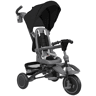 AIYAPLAY Triciclo Evolutivo 6 em 1 Triciclo para Bebés Dobrável 1-5 Anos Assento Giratório de 360° Guidão Encosto Reclinável Toldo Cinto de Segurança Cesto, Apoio para Pés 111,5x52x98 cm Preto