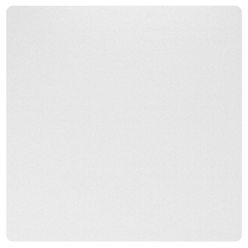 Homcom alfombrilla protectora para suelos 120x120 cm alfombra para silla de escritorio para oficinas para el hogar resistente y fácil de limpiar transparente