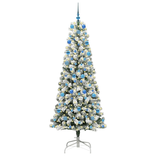Árvore de Natal - Pinheiro de Natal Articulada Artificial Verde e branco 210 cm