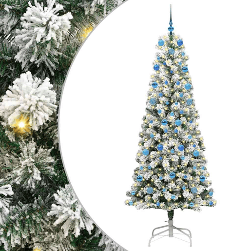 Árvore de Natal - Pinheiro de Natal Articulada Artificial Verde e branco 210 cm
