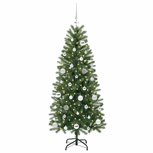 Árvore de Natal - Pinheiro de Natal Artificial com 150 LEDs Verde 150 cm PE e PVC
