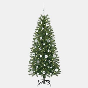 Árvore de Natal - Pinheiro de Natal Artificial com 150 LEDs Verde 150 cm PE e PVC