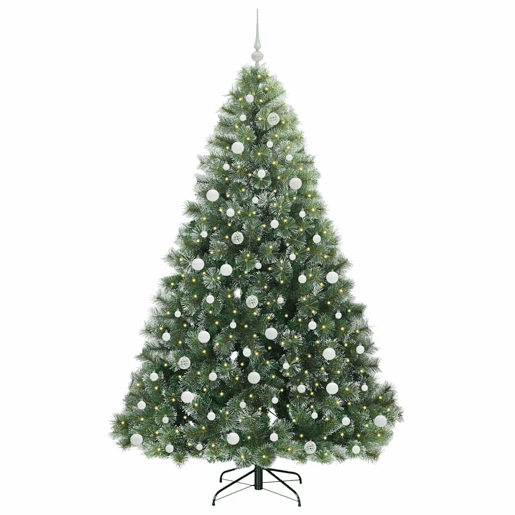 Árvore de Natal - Pinheiro de Natal Artificial com 300 LEDs Verde 210 cm PE e PVC