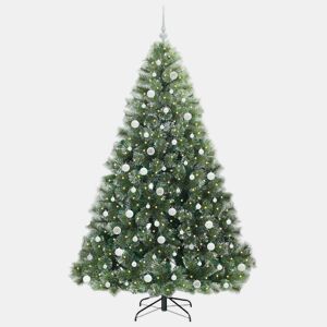 Árvore de Natal - Pinheiro de Natal Artificial com 300 LEDs Verde 210 cm PE e PVC
